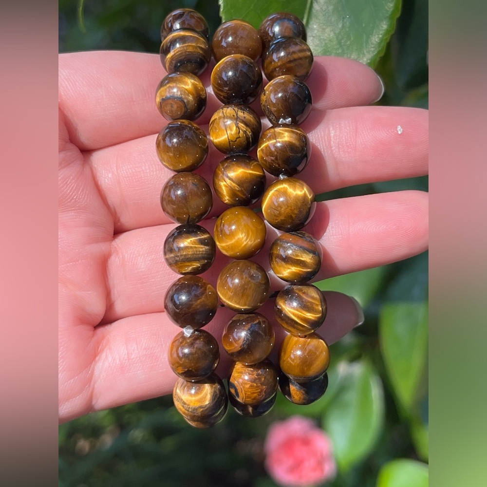 10mm yellow tiger eye bracelet